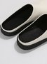Plus Size Plain Color Mesh Fabric Flat Clog Shoes
