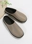 Plus Size Plain Color Mesh Fabric Flat Clog Shoes