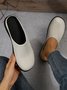 Plus Size Plain Color Mesh Fabric Flat Clog Shoes