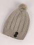 Casual Retro Twist Pattern Woolen Beanie Hat Autumn Winter Warm Accessories