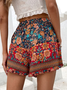 Loose Floral Casual Casual Pants