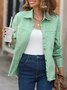 Green washing water and soft holiday denim jacket with pockets