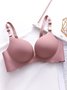 Glossy Push Up Adjustable No Steel Rim Bra