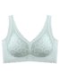 Seamless Push Up Jacquard Wireless Bra Plus Size