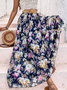Floral Casual Loose Skirt