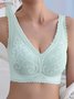 Seamless Push Up Jacquard Wireless Bra Plus Size