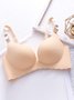 Glossy Push Up Adjustable No Steel Rim Bra