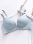 Glossy Push Up Adjustable No Steel Rim Bra
