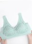 Seamless Push Up Jacquard Wireless Bra Plus Size