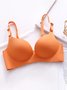 Glossy Push Up Adjustable No Steel Rim Bra