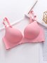 Glossy Push Up Adjustable No Steel Rim Bra