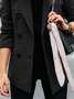 Cross Neck Casual Loose Plain Blazer
