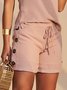 V Neck Casual Two-Piece Set