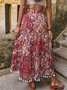 Casual Loose Floral Skirt