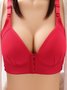 Push Up Soft Front Button No Wire Bra Plus Size