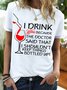 Women's Short Sleeve Tee T-shirt Summer Text Letters Crew Neck Casual Top
