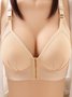 Push Up Soft Front Button No Wire Bra Plus Size