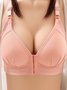 Push Up Soft Front Button No Wire Bra Plus Size