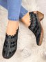 Vintage Weave Inlay Block Heels