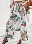 Casual Floral Loose Casual Pants
