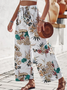 Casual Floral Loose Casual Pants