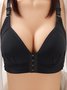 Push Up Soft Front Button No Wire Bra Plus Size