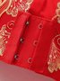 Contrast Lace Embroidered Bra Plus Size