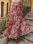 Casual Loose Floral Skirt