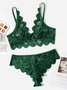 Valentine's Day Lace Perspective Sexy Lingerie Set Plus Size