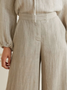 Cotton Urban Plain Zipper Casual Pants
