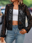 Elegant Plain Lace Jacket