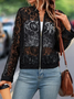 Elegant Plain Lace Jacket