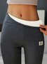 Women's - Basics Fleece Lined High Waist Skinny Soft Clouds Leggings