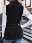 Loose V Neck Plain Casual Vest