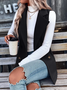 Loose V Neck Plain Casual Vest