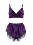 Sexy Lace Camisole Pajama Set Plus Size