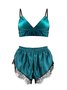 Sexy Lace Camisole Pajama Set Plus Size