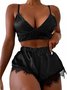Sexy Lace Camisole Pajama Set Plus Size