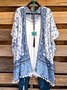 Lace Floral Regular Fit Boho Leather & Faux Leather