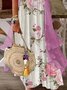 V Neck Regular Fit Boho Floral Two-Piece Set