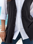 Casual Regular Fit Plain V Neck Vest