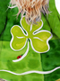 Four-leaf clover festive loose long-sleeved cardigan