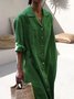 Cotton And Linen Loose Casual Dress