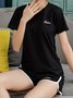 Comfortable Soft Modal Short Sleeve Shorts Loungewear Pajamas Set