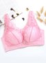 Soft Comfortable Lace Push Up Adjustable Non-Wireless Cotton Bra
