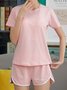 Comfortable Soft Modal Short Sleeve Shorts Loungewear Pajamas Set