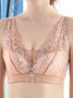 Soft Comfortable Lace Push Up Adjustable Non-Wireless Cotton Bra