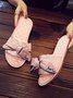 Bow Decor LOVE Casual House Slippers