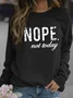 Women's Text Letters Crew Neck Casual Spring/Fall Long Sleeve Sweatshirt