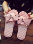 Bow Decor LOVE Casual House Slippers